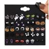 Pair/Set of Hot Selling Halloween Earrings Ghost Pumpkin Head Vampire Cartoon Funny Halloween Stud Earrings