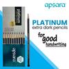Apsara Platinum Pencil Value Pack Of 20 Extra Dark Lead Soft Wood School Writing Set For Students Academic Use