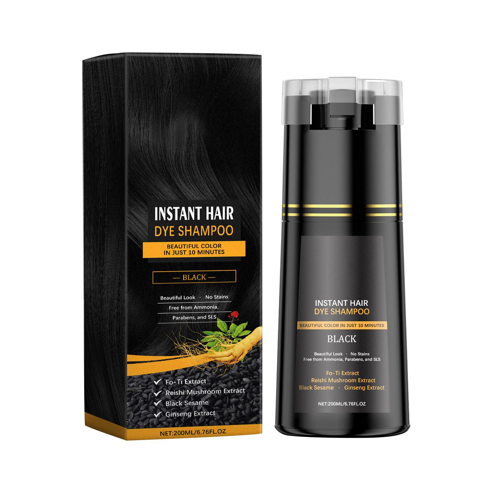 

Мгновенный шампунь для волос Шампунь с экстрактом для поддержания стойкого цвета и здоровья волос 200 мл One Size чёрный