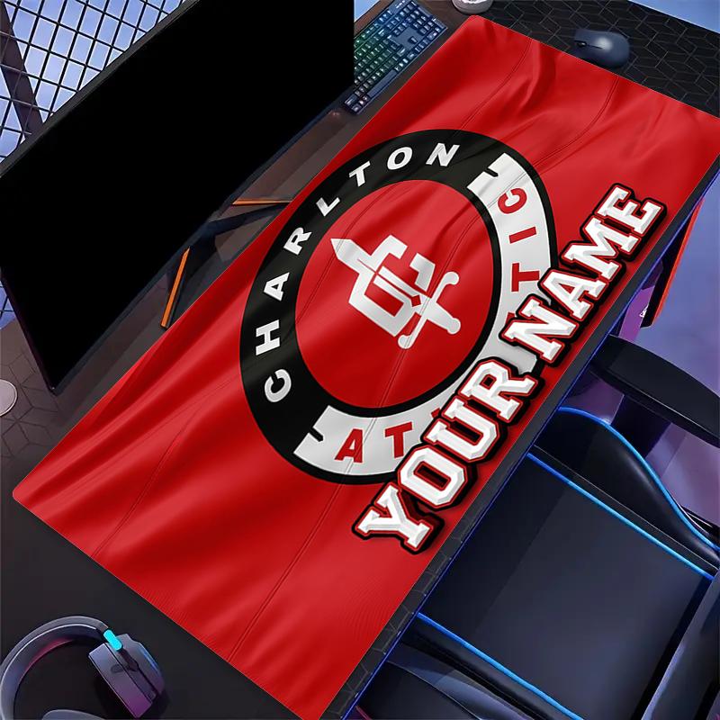 Custom Name,Charlton Athletic Mouse Pad, Large Gaming Desk Mat, Non-slip XXL Mousepad for Laptop & Tablet, Mini PC Playmat with Stitched Edges