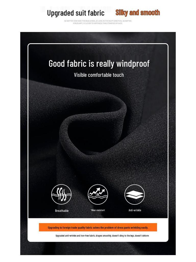 Damen Schwarze Schlankmachende High-End Weitbein Anzughose - Frühjahr 2025 Kollektion