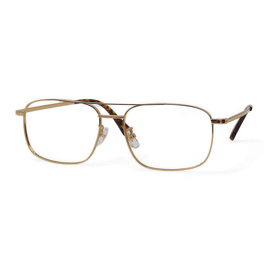 Adije Tiran (Gold) La1052 Eyeglass Frames Double Bridge Titanium Gold Frames