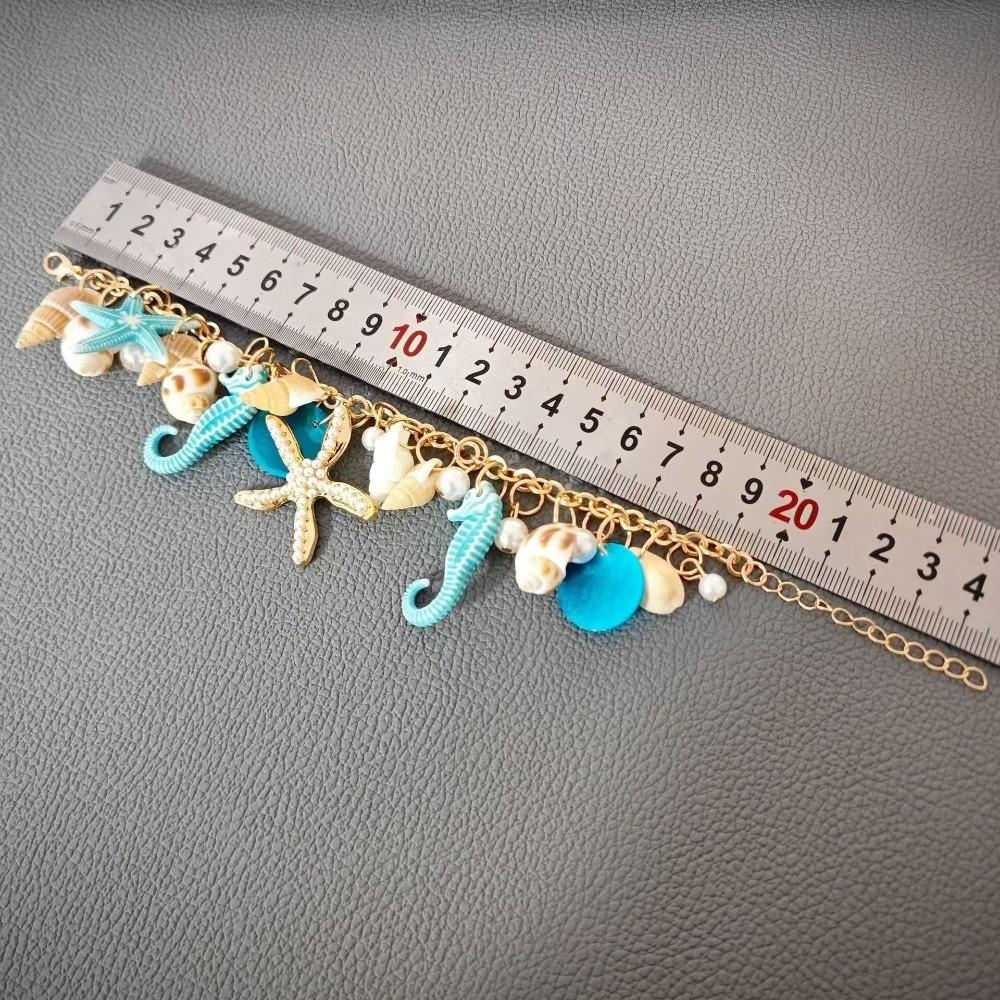 Ocean Style Starfish Shell Bracelet Woman Accessories Jewelry Bohemian Style Imitation Pearl Bracelets Vacation