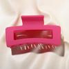Square Pink Large Shark Clip Cross Acrylic Hair Claws Trendy   Streetwear