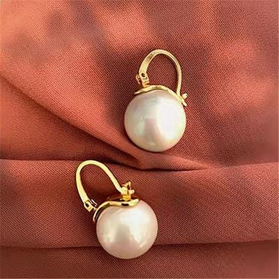 Simple Fashion Big Pearl Dangle Earrings New Korean Style Brincos Jewelry Wholesale