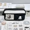 Black White Pen Bag Polka Dot Pencil Pouch Korean Pen Storage Organizer  Gift