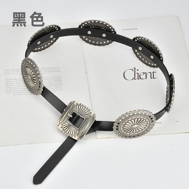 Женский elt unk стиль Западный ковбойский Женский ретро Бохо Пояс Гравированный Модный Пояс 105