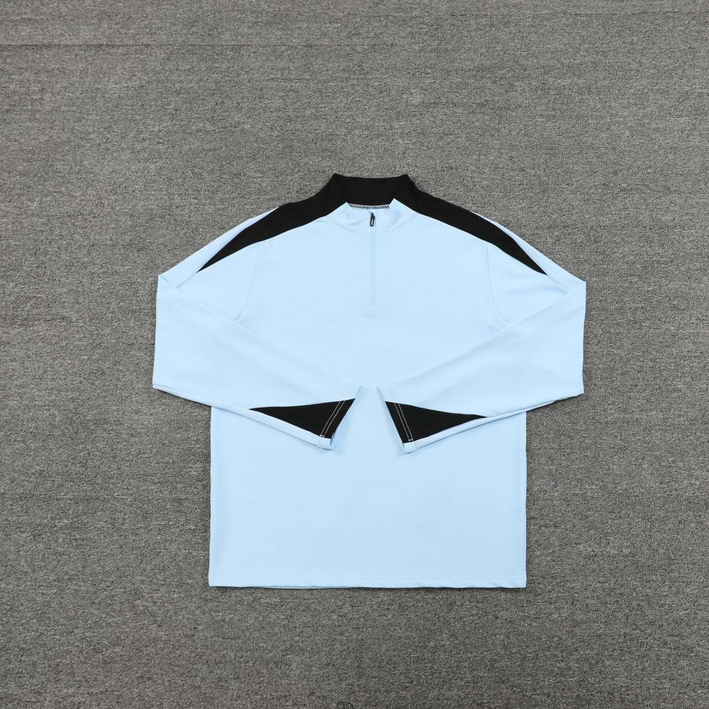 Cross-border Half-pull Long-sleeved Football Jersey Set Printed Adult Jersey Spring Autumn and Winter Long-sleeved Training Jersey Sportswear Jacket