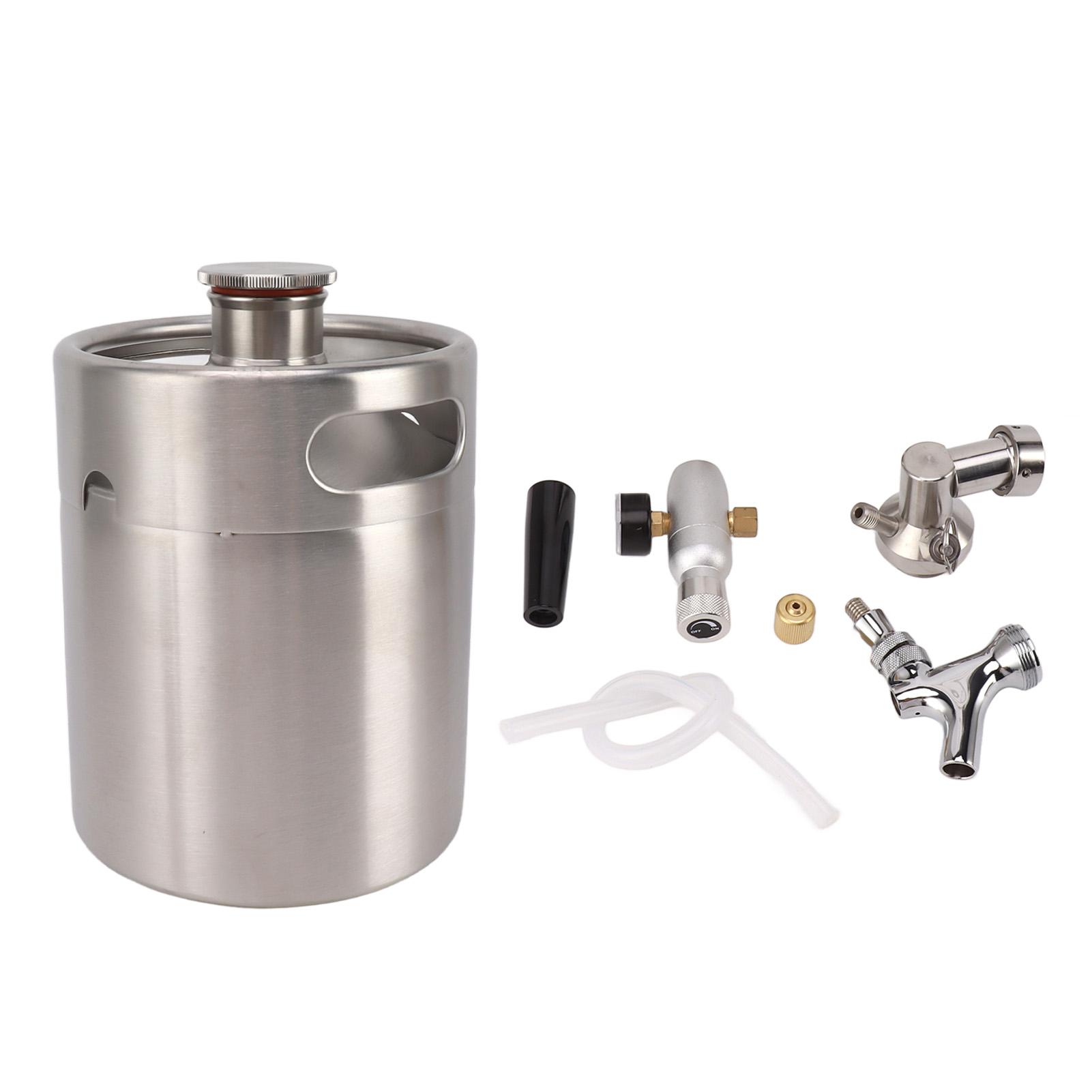 Roestvrij Staal   Fustensysteem, 2L Home Brew Fust met 60PSI Manometer