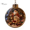 Sfere di Plastica Antirottura Ornamento Storia di Natale Luminoso, Mini Scena Festiva nella Sfera, Decorazioni Luminose Regalo Sfera Trasparente da Appendere all'Albero di Natale