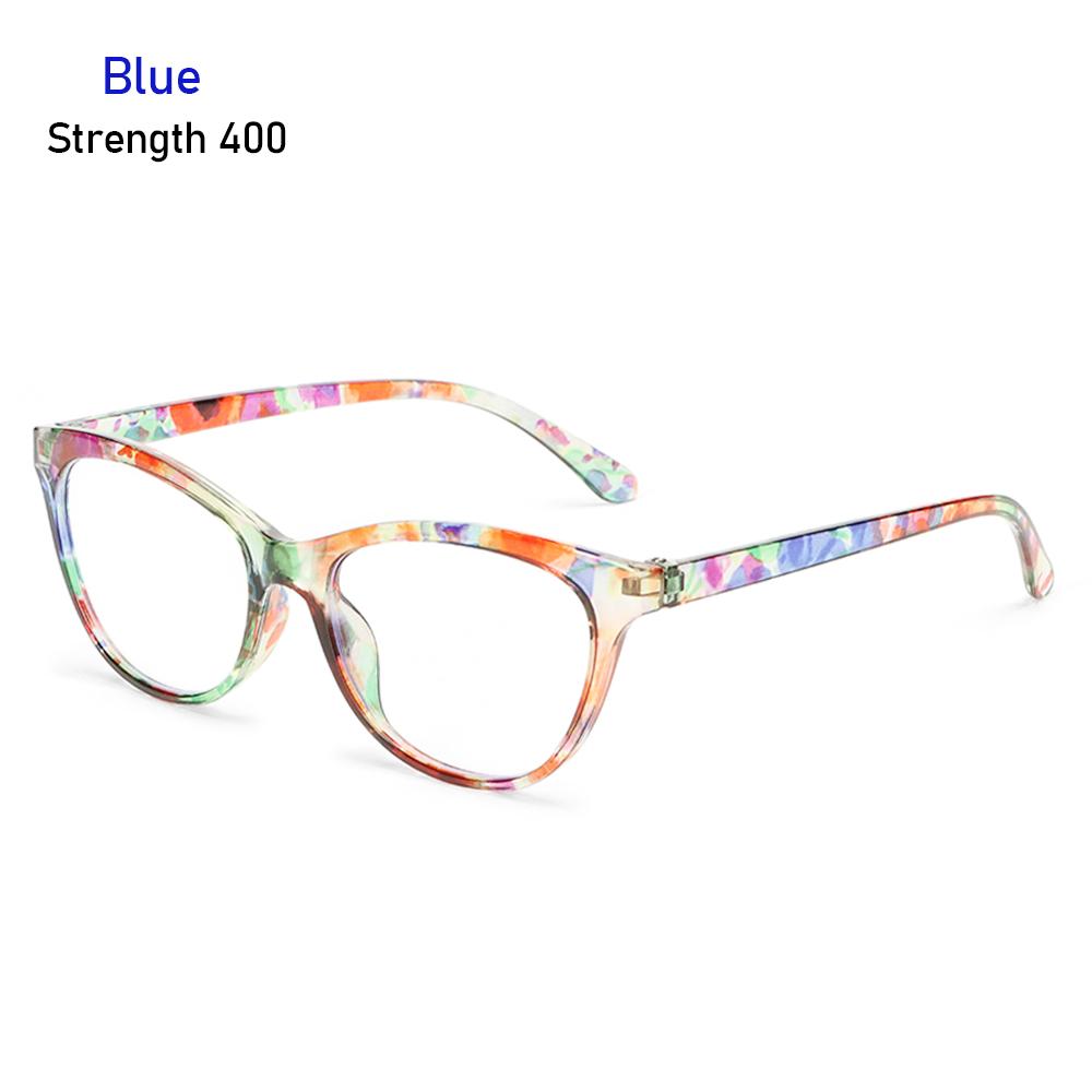 Women Vintage Flowers Portable Ultra Light Frame Anti-Blue Light Eyeglasses Eye Protection Reading Glasses