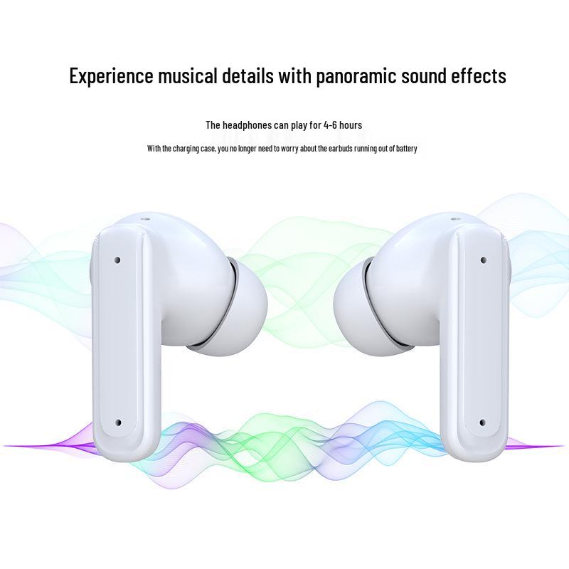 New UI ANC Wireless Bluetooth Earbuds with Digital Display and Smart Screen for Sports