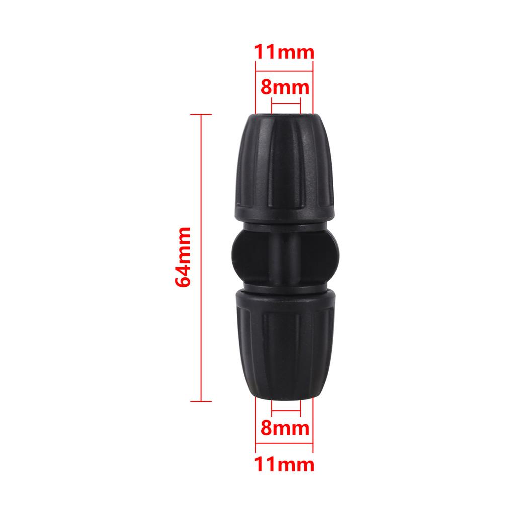 8/11mm Hose Interface Garden Water Connector Straight Elbow Tee 4/6-Way End Plug Joint Garden Greenhouse Irrigation Pipe Fitting