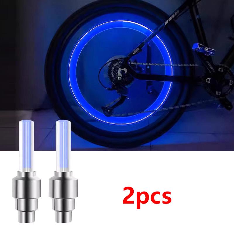 

Светодиодный фонарь для вентиля велосипеда, неоновый фонарь для спиц велосипеда, фонарь для вентиля шины велосипеда, предупреждающий фонарь для ночной езды Аксессуары для велосипеда синий