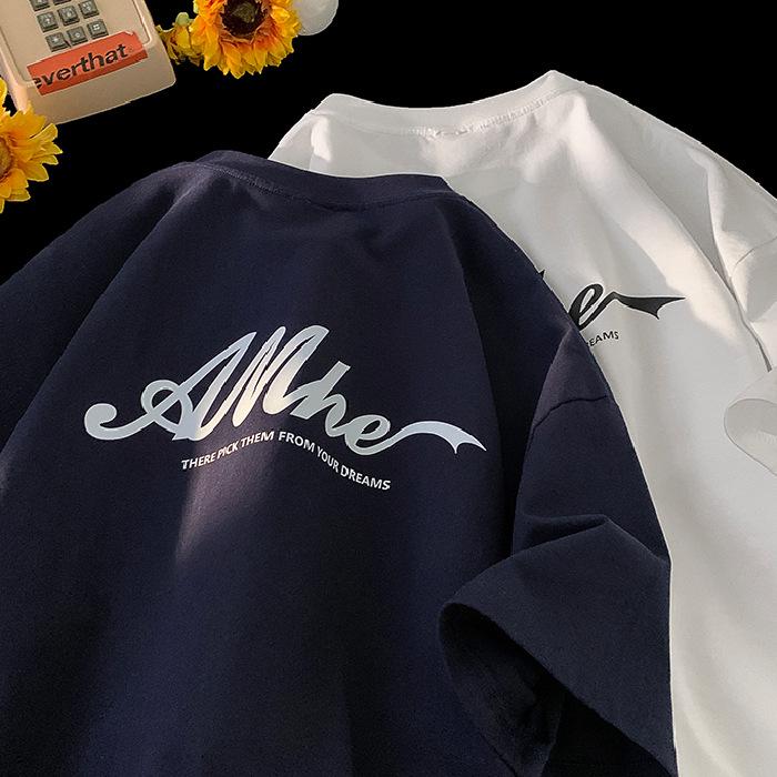 

Unisex Trendy Loose-Fit Lettered Short Sleeve T-Shirt - Summer 2024 Collection 2XL
