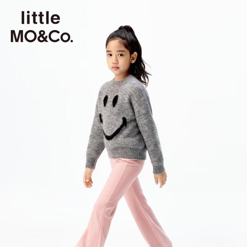 little MO&Co. Kids Mohair Blend Smiley Face Pullover Sweater