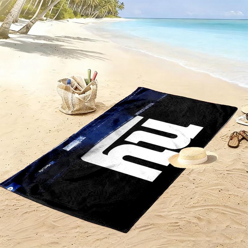 NY Giants Print Beach Towel, Large Soft Quick Dry Towel for Beach Camping Swimming