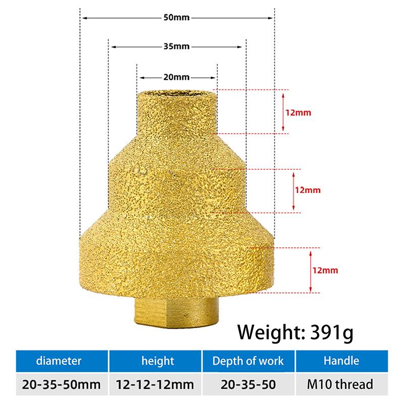1 bucată freza țiglă aleză marmură coroane de găurire pentru zidărie Instrument de construcție M10 teșit diamantat freză freză ferăstrău cu gaură
