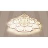 White Pendant Light LED Ceiling Lamps Ceiling Light 16-Petal Flower Home Decor Light Crystal Ball Lamp Dimmable Home Lamps