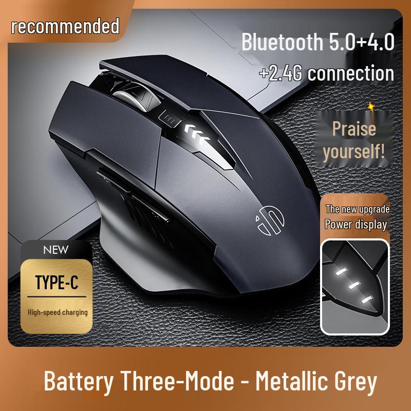 Inphic F1S Rechargeable Silent Bluetooth Wireless Mouse for Laptops