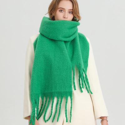 British Heimao Wool Long Tassel Winter Scarf for Men and Women: Stylish, Versatile, and Warm.