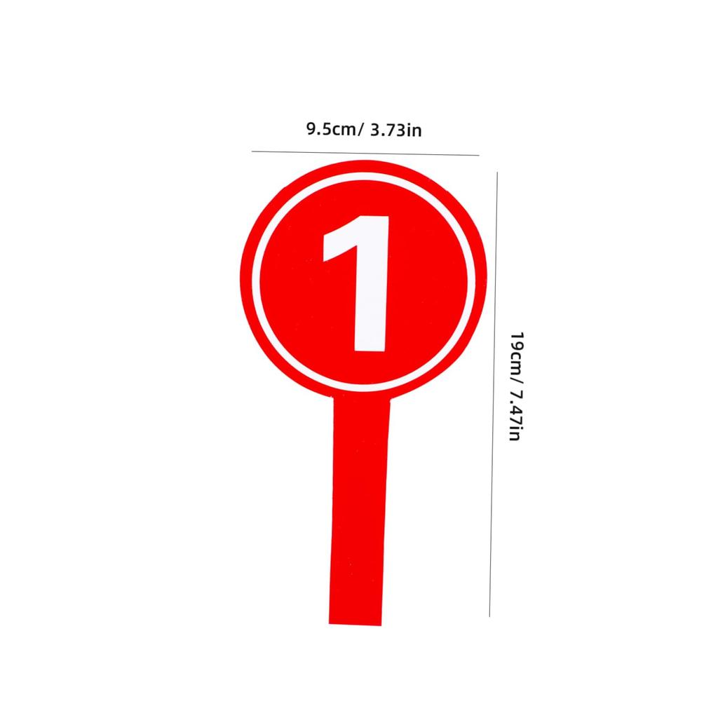 TEHAUX 10-Piece A-Piece Number Plate Score Holder, Large, Practical Handheld Paddle Game, Small Whiteboard Score Reporter Paddle, Small Whiteboard