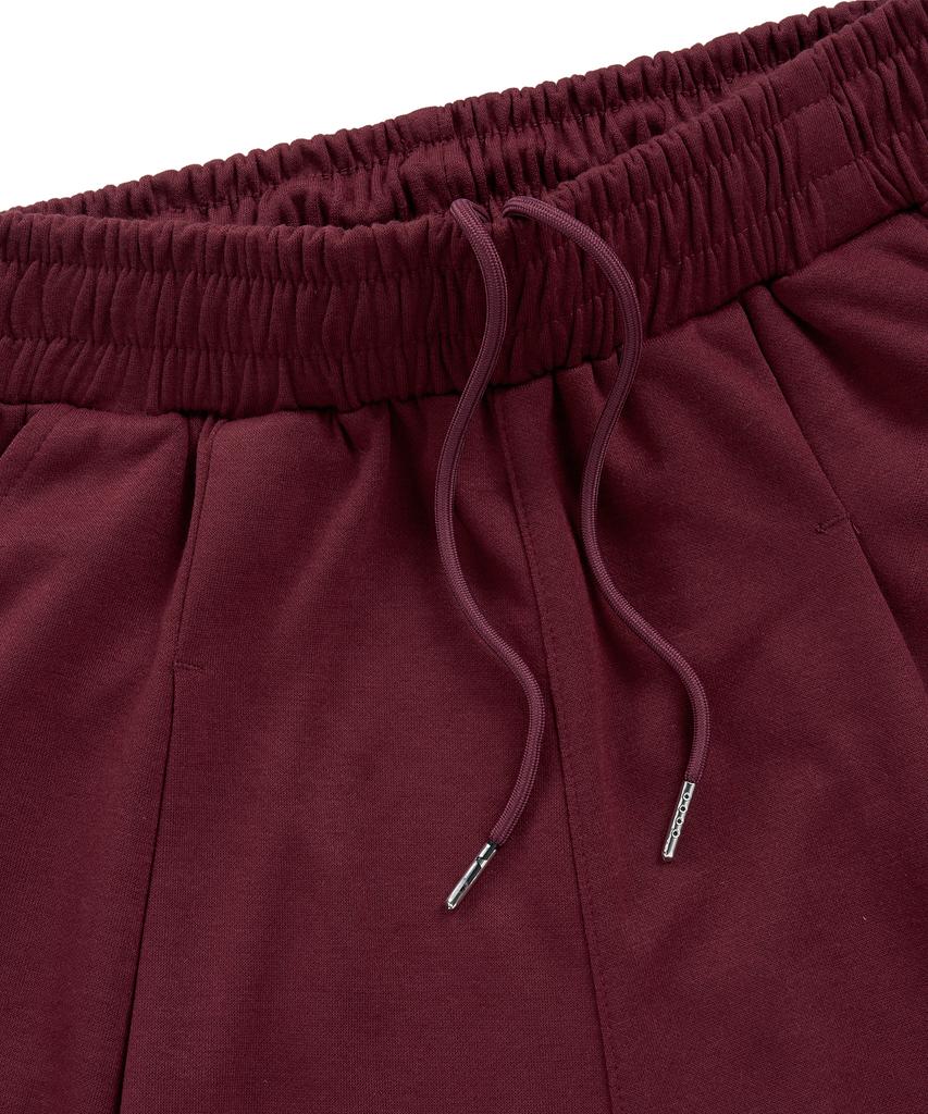 CAMEL WORK One-Pleat Wide Cargo Sweatpants (Burgundy)