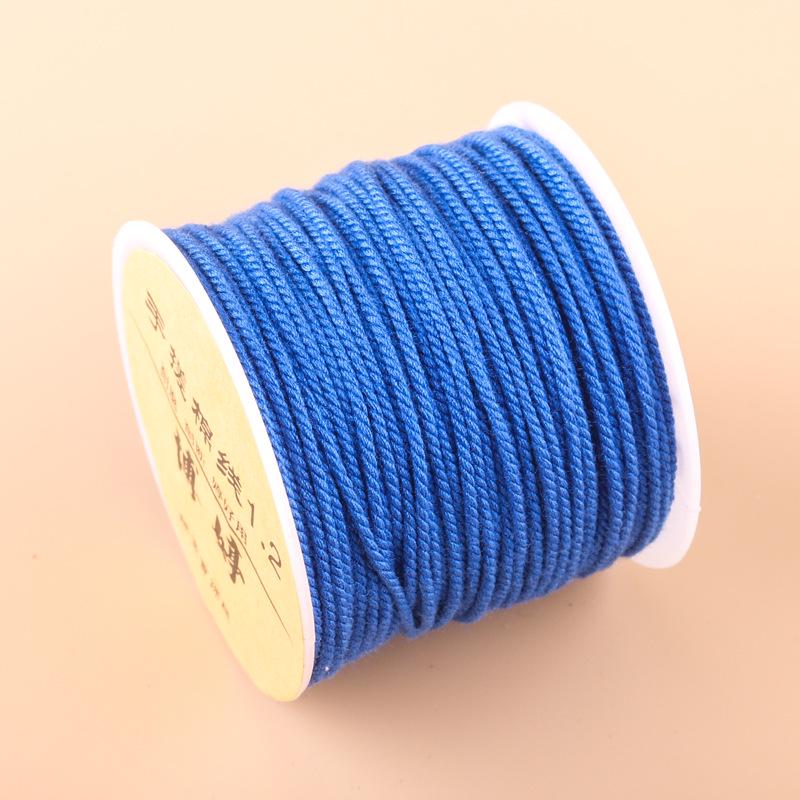 20m Multicolor Tie-Dyed Cotton Thread for DIY Moon Bodhi Bracelet