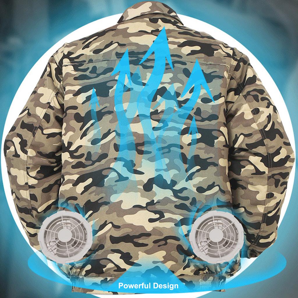 Air Conditioned Clothes Fan Adjustable Low Noise Brushless USB Powered Cooling Vest Fan for Cooling Jacket 5V