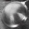 Stainless Steel Large Skimmer with Slotted Spoon for Wooden Handle Heavy-Duty Frying Dumplings Noodles Rust-Proof Dishwasher