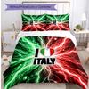 Italien Fußball Bedrucktes Bettwäsche-Set 3-teilig Gemütliches Atmungsaktives Bettbezug-Set als Einweihungs-Feiertagsgeschenk