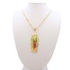 Gold Plated Painting Virgin Mary Mama Pendant/Amulet Religious Jewelry Virgen De Guadalupe Virgin Mary Necklace
