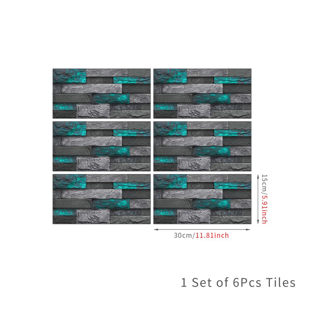 Retro Pvc Tile Wall Sticker Self-Adhesive Living Room Kitchen Waterproof And Moisture-Proof Wall Decoration Self-Sticker Wallpaper