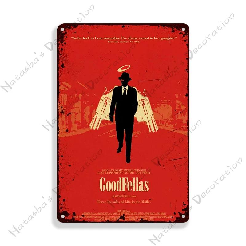 1990 American Movie Goodfellas Metal Tin Sign Vintage Metal Poster Home Bar Metal Signs Garage Metal Plate Retro Wall Decor