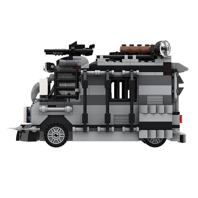 MOC Apocalypse Survival Armored Van Zombie Zombie Zombie Movie Peripheral Model Decoration Small Particle Assembly Building Bloc