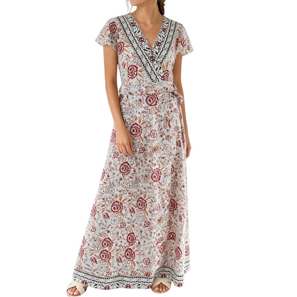 Fashionable Women's Vacation Printed Dress Sexy Long Skirt For Women