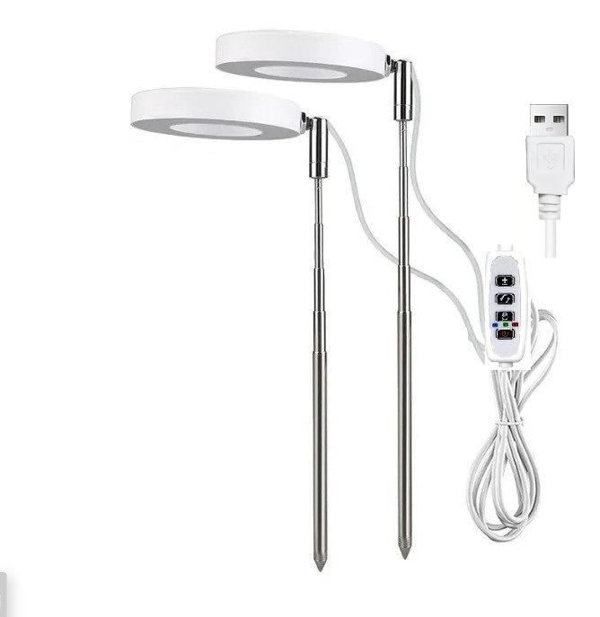 Lumină LED pentru creșterea plantelor, Spectru complet pentru plante de interior, Înălțime reglabilă, Temporizator automat, Tensiune joasă sigură 5V