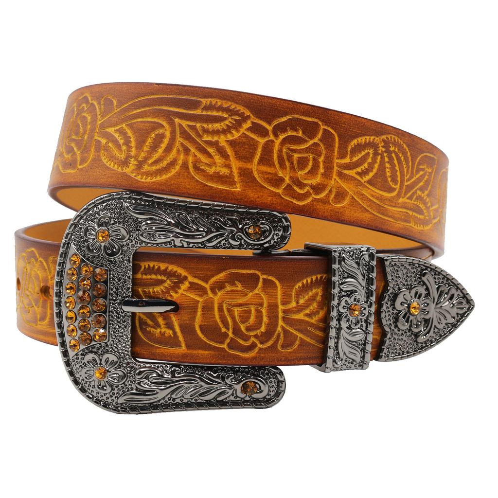 The Top Layer Is Made of Rhinestone Leather with A Western Style, Designed In An INS Style From Europe and America