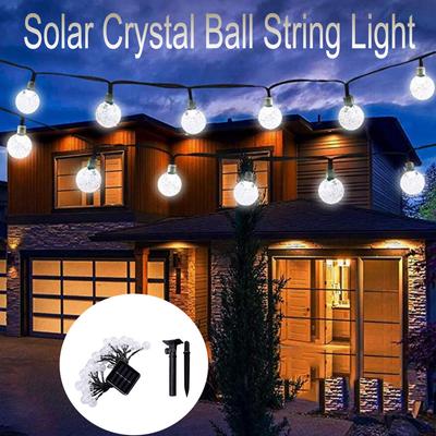 Solar Crystal Ball Waterproof String Lights Lighting For Garden Home