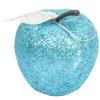 Set of 6 Multicolored Plastic Apple-Shaped Baubles with Glitter