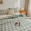 Manyaju Elegant Plaid Washed Cotton Winter Quilt