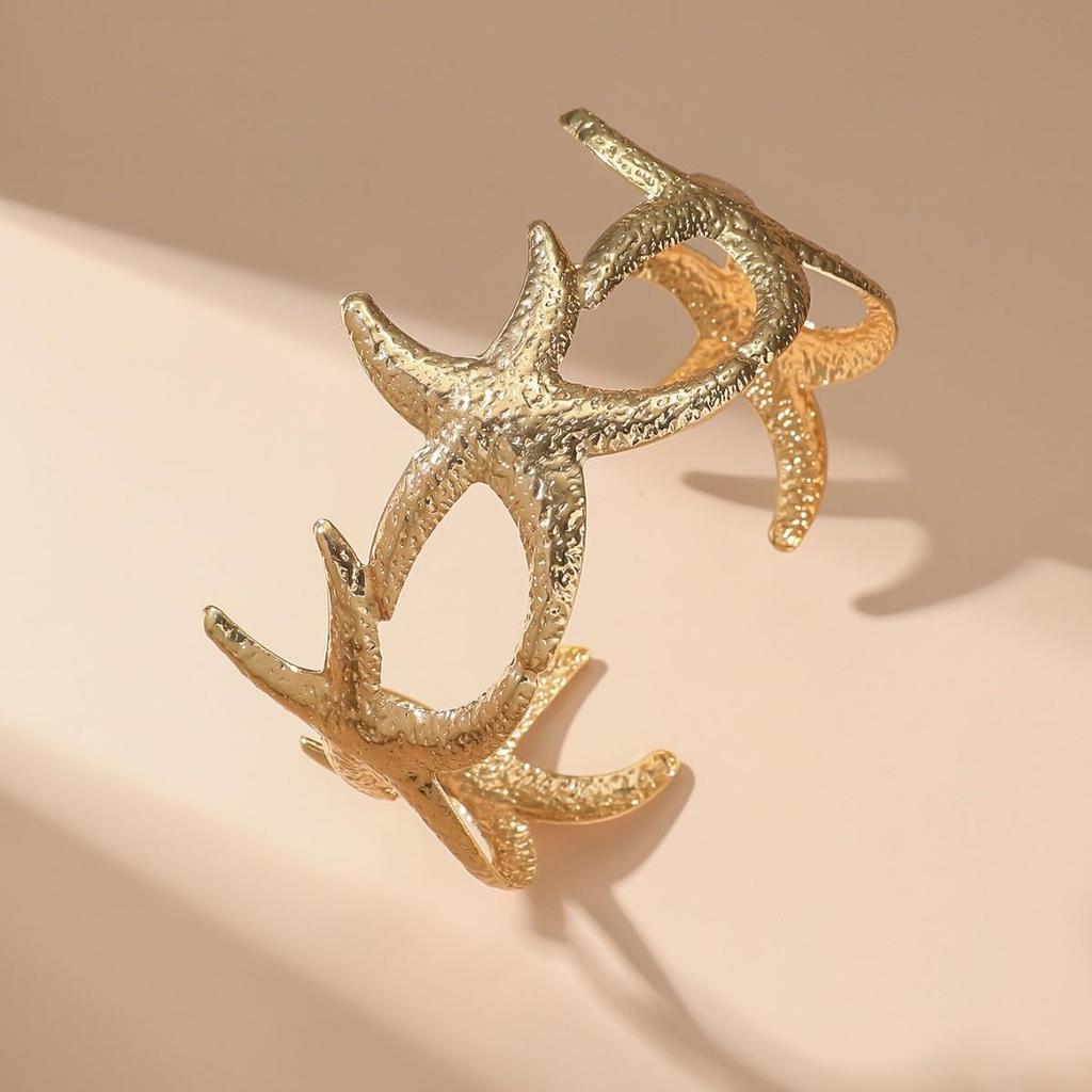 European-American Style Open Armlet: Trendy, Unique, and Elegant Cold-Style Bracelet.