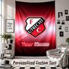 Wall Hanging Tapestry With Custom Name & Text, FC Utrecht Decorative Tapestry For Bedroom