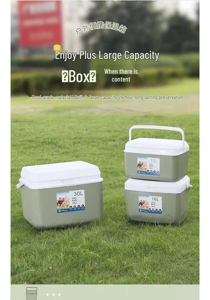 Insulated Portable Ice Box for Outdoor Camping and Picnics