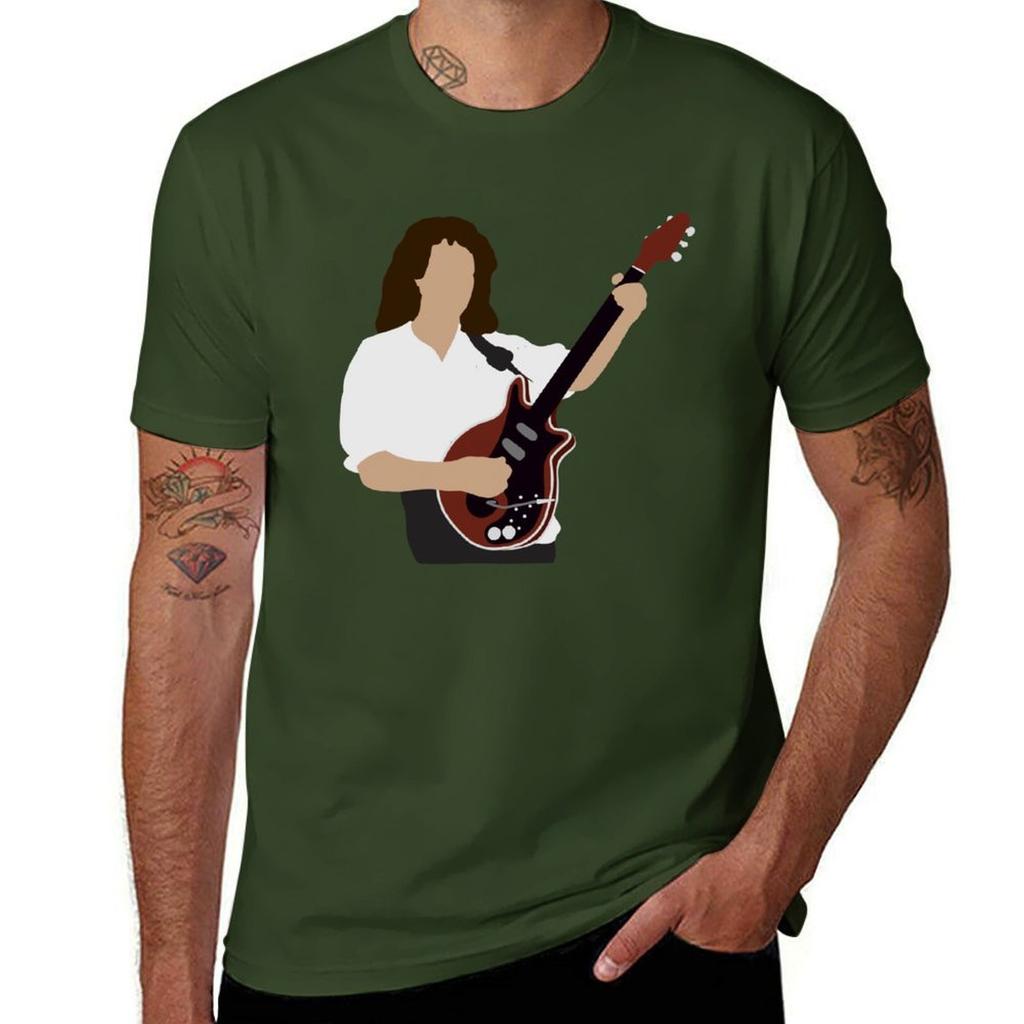 Minimal Brian May 1 Tshirt Plain Funnys Unisexs Champion T Shirts