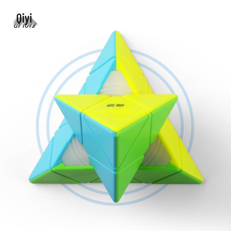 

Кубик-пирамидка Qiyi Qiming S3 без наклеек с позиционированием стальными шариками для плавной тренировки студентов
