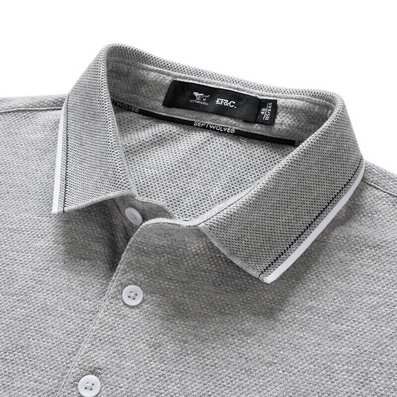 Seven Wolves Men's Business Casual Piqué Polo Shirt