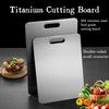 Titanium Cutting Boards for Kitchen Double-Sided Chopping Board Portable Food Grade Cutting Mat Serving Tray for Cooking Outdoor