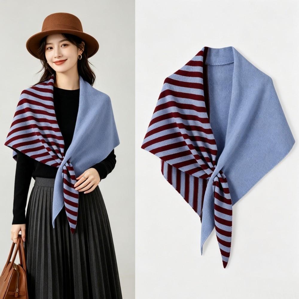 Soft Wool Triangle Scarf Warm Winter Shawl Wrap New Knitted Triangular Scarf  Women