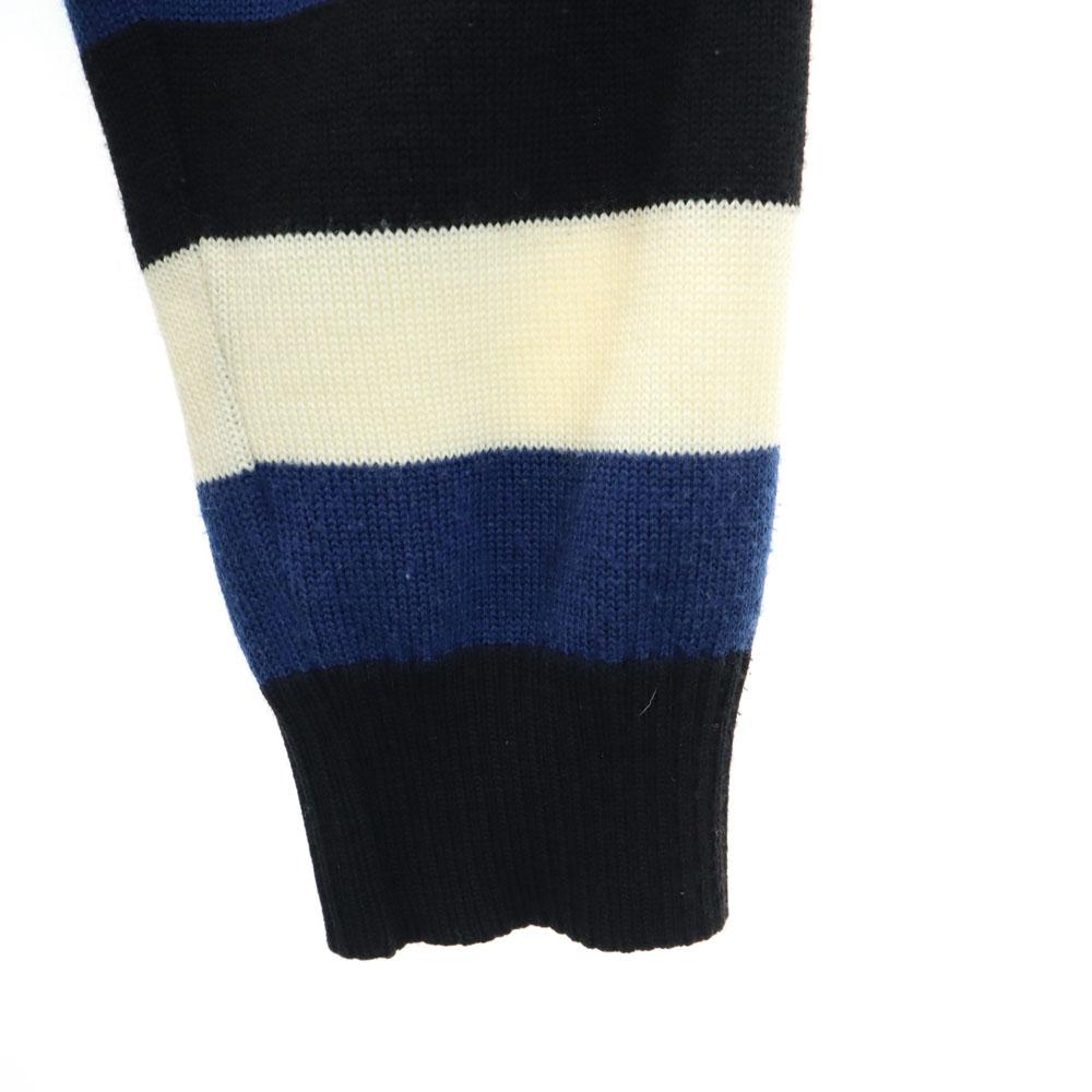 A Bathing Ape Wool Blend Border Long Sleeve Sweater L Knit Men's Used